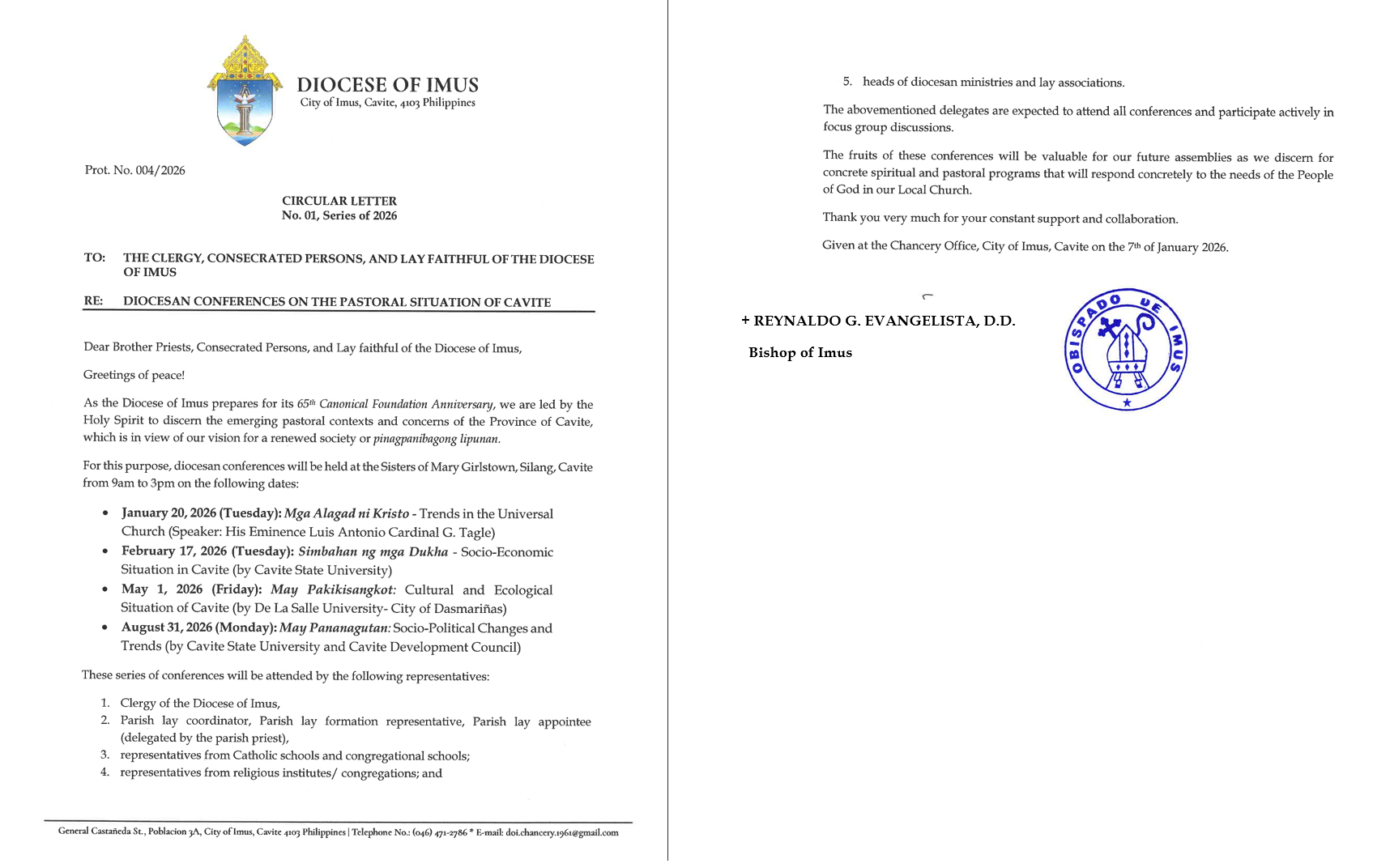 No. 01, Series of 2026