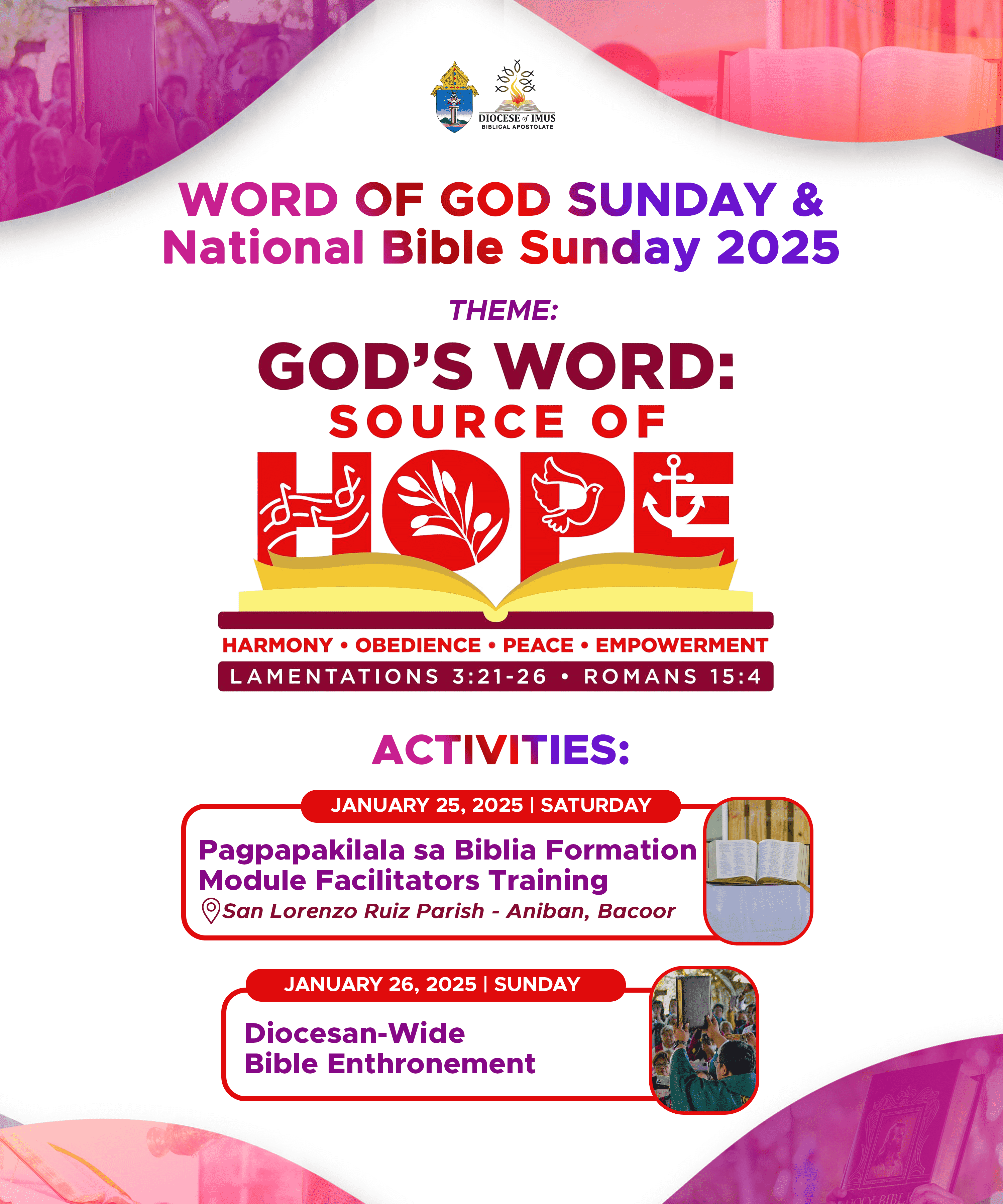 Word of God Sunday and National Bible Sunday 