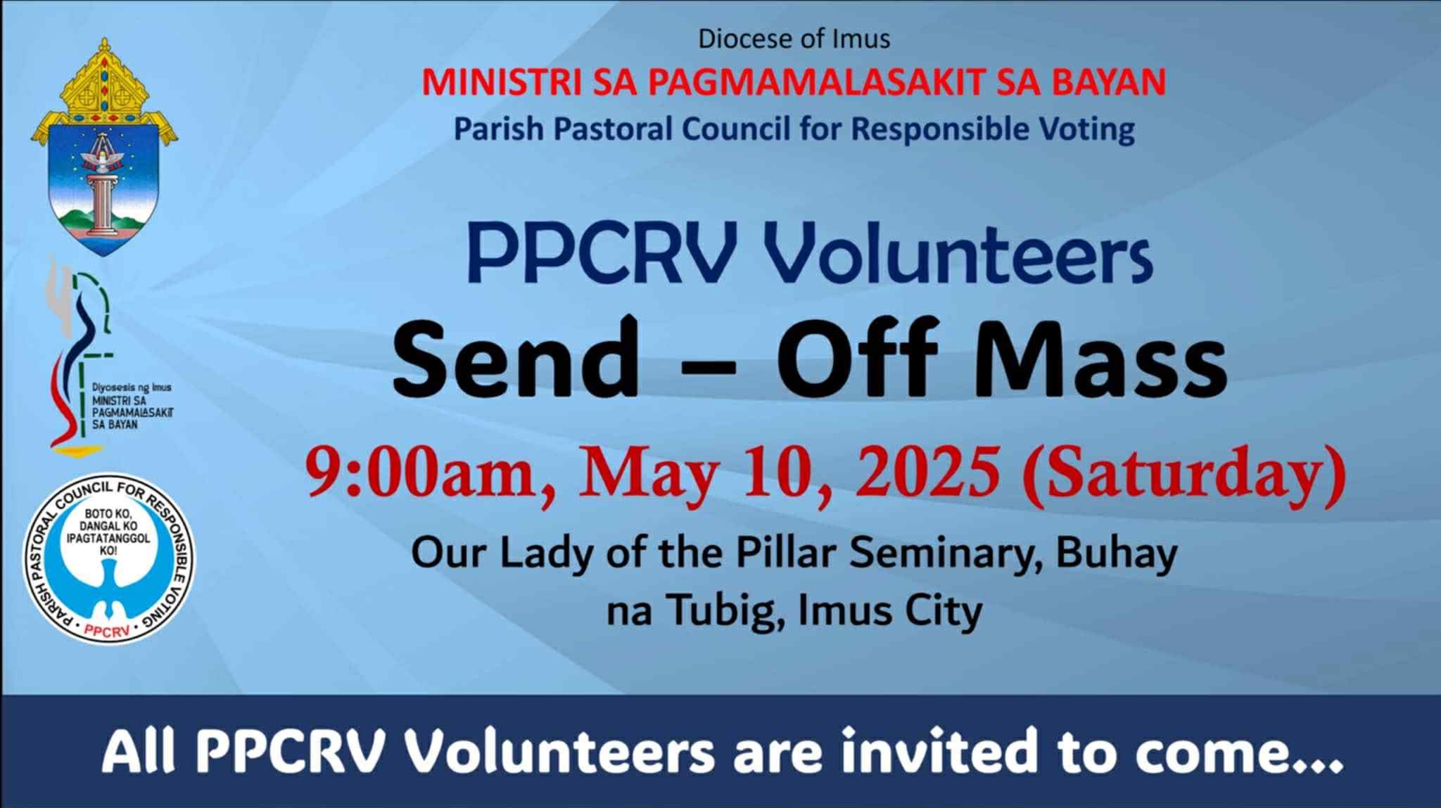 SEND-OFF MASS FOR PPCRV VOLUNTEERS