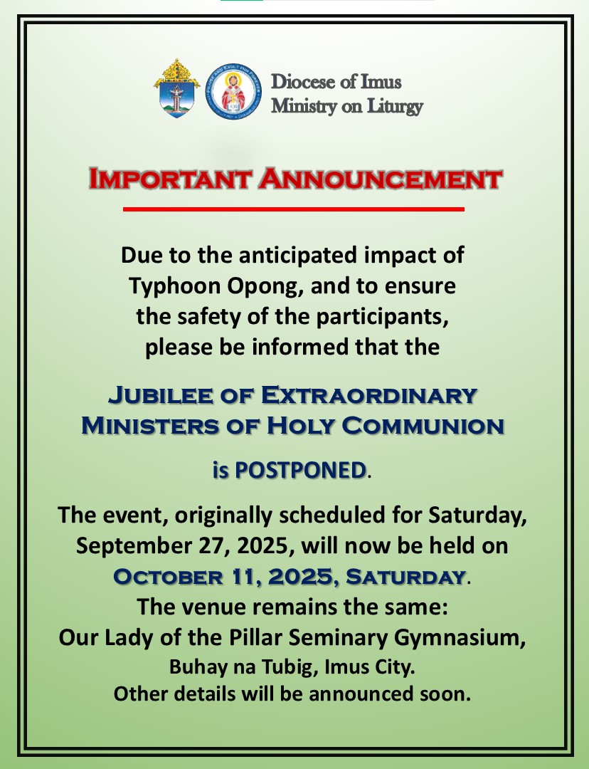 Postponement of the Jubilee of Extraordinary Ministers of Holy Communion