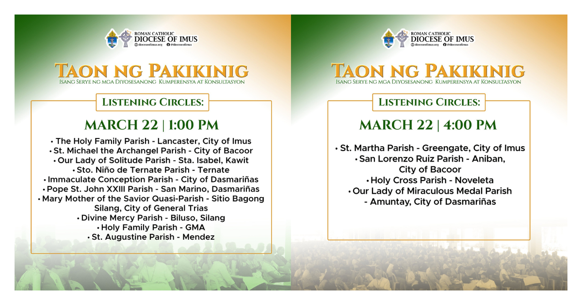 TAON NG PAKIKINIG: Listening Circle Schedule