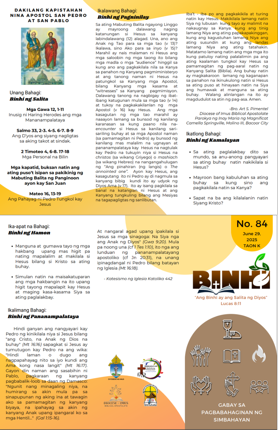 BINHI NO. 84-JUNE 29, 2025