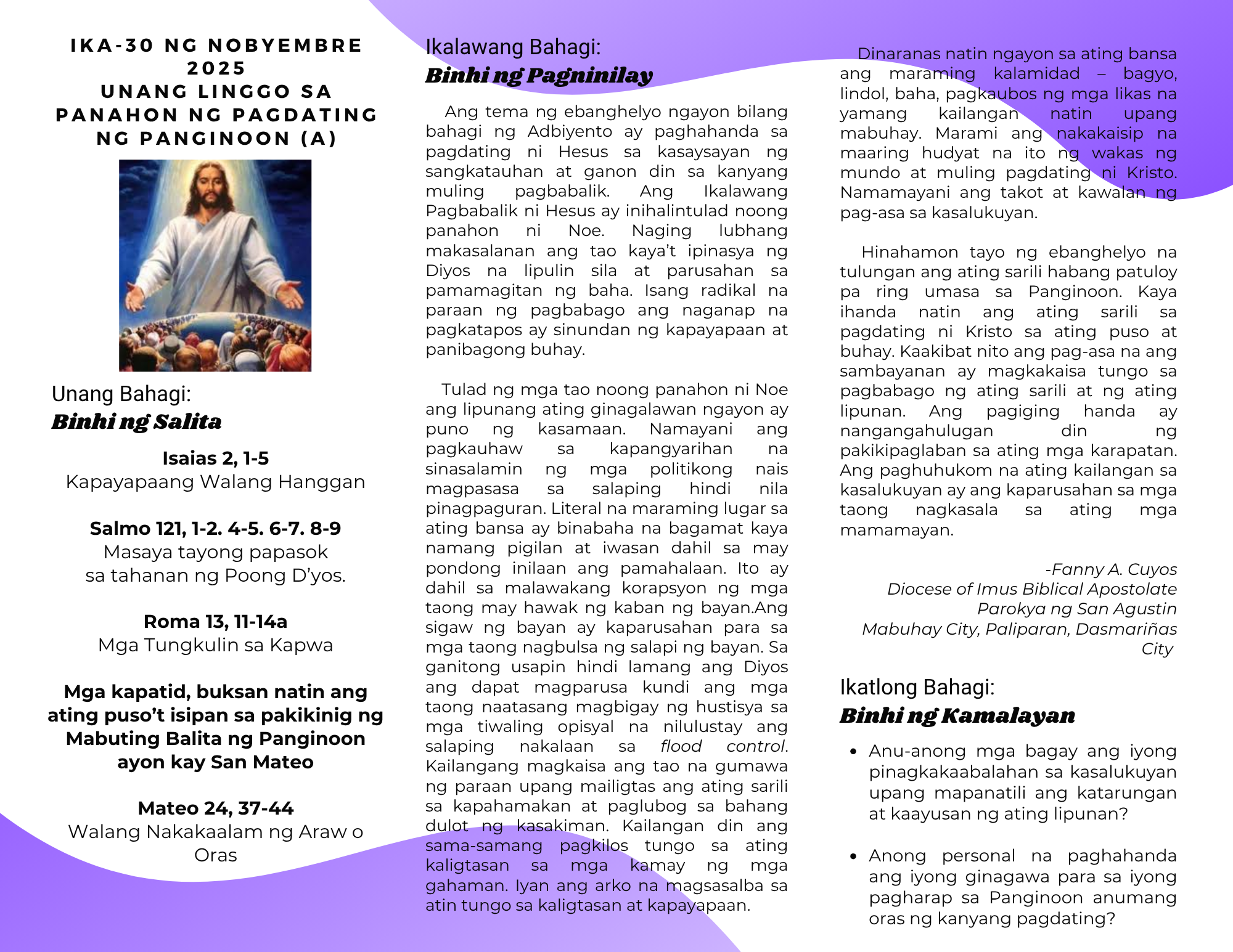 BINHI 1 NOVEMBER 30, 2025