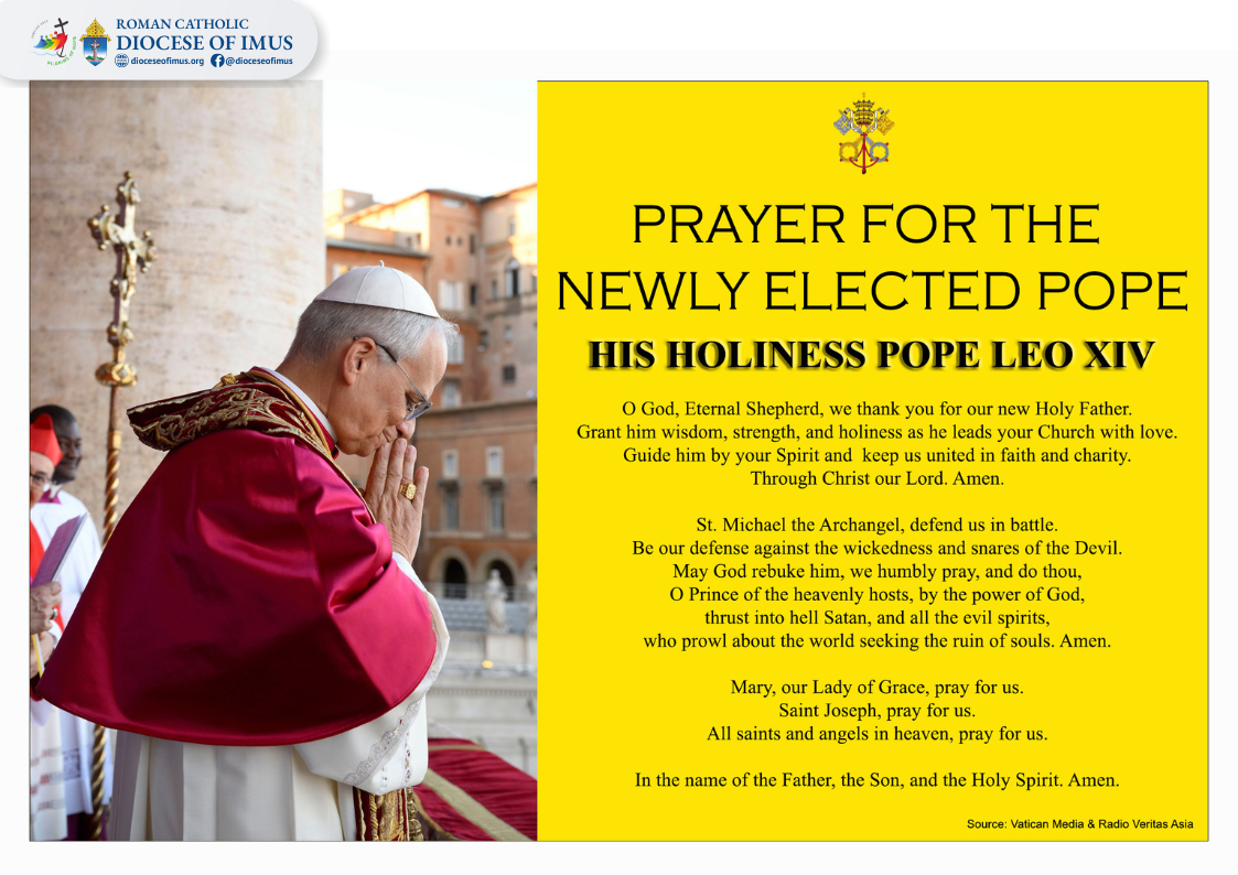 PRAYER FOR THE NEWLY ELECTED POPE