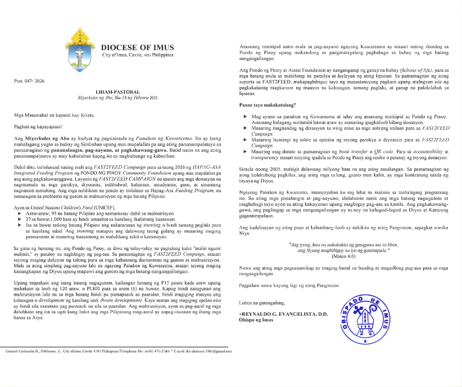 Miyerkoles ng Abo, Ika-18 ng Pebrero 2026